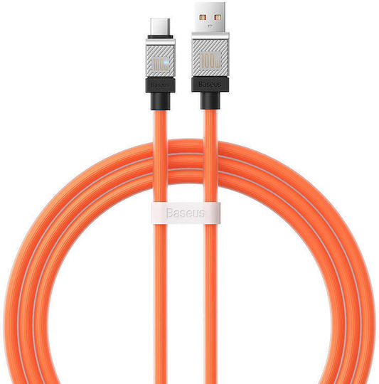 Baseus CoolPlay USB 2.0 Cable USB-C Male - USB-A 100W PD Orange 1m