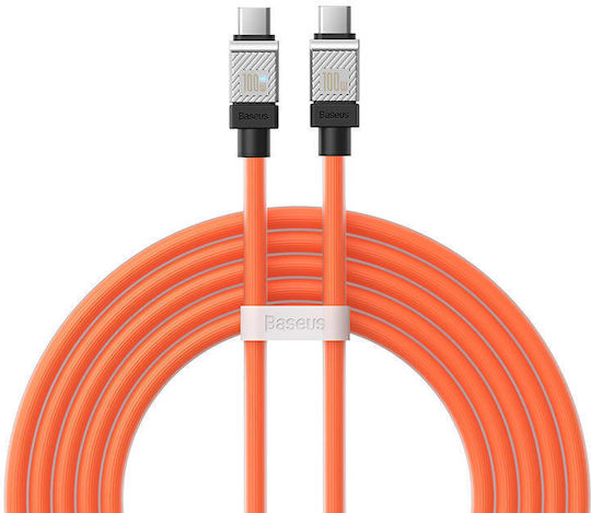 Baseus USB 2.0 Cable USB-C male - USB-C male 100W Orange 2m (CAKW000307)
