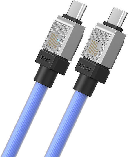 Baseus CoolPlay USB 2.0 Cable USB-C Male - USB-C 100W PD Blue 1m