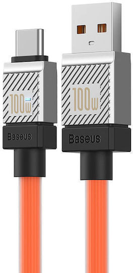 Baseus CoolPlay USB 2.0 Cable USB-C male - USB-A 100W Πορτοκαλί 2m CAKW000707