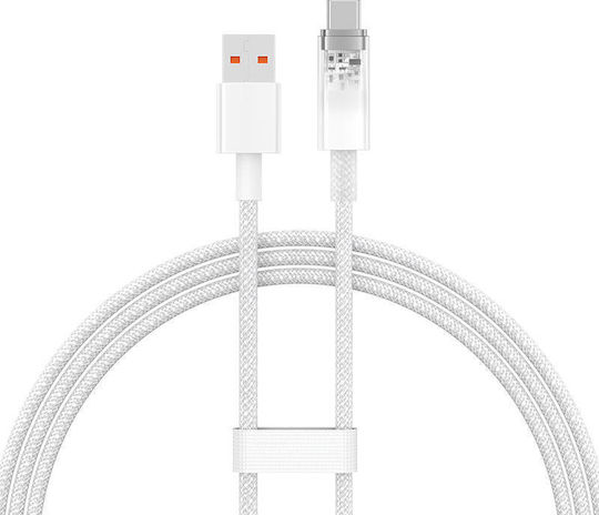 Baseus Explorer USB 2.0 Cable USB-C male - USB-A 100W Λευκό 1m CATS010402