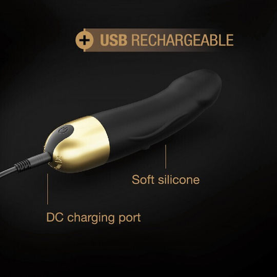 Dorcel Real Vibration S 2.0 Ρεαλιστικός Δονητής 16cm Black / Gold