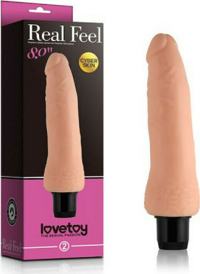 Lovetoy Real Feel Xtreme Feel Cyberskin Vibrator Realistic Vibrator 20.3cm Flesh