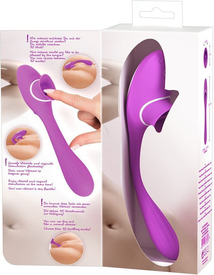 You2Toys 2-Function Bendable Vibe Clitoral Vibrator 22cm Violet