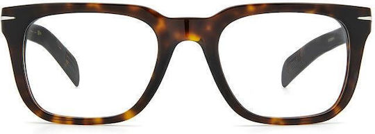 David Beckham Plastic Eyeglass Frame Brown DB 7070 086