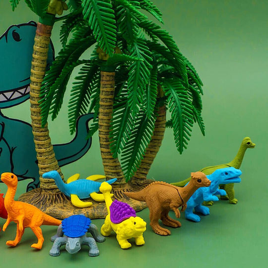 QiHao Σετ Γόμες για Μολύβι DINOSAURS (Διάφορα Σχέδια/Χρώματα) 4τμχ