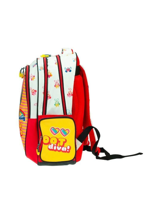 Gim Minnie School Bag Backpack Elementary, Elementary Multicolour with Water Bottle Holder 27Liters