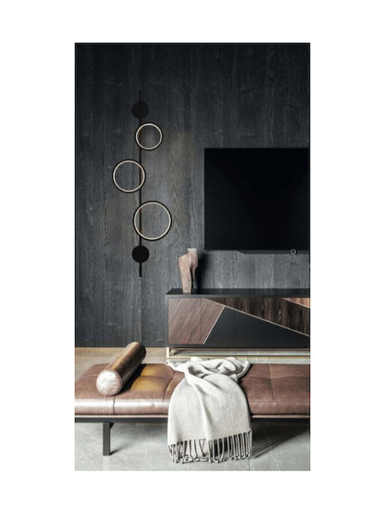Viokef Jocco Modern Leuchte Wand mit Integrierter LED und Warmweißes Licht Schwarz 34x34x8.5cm