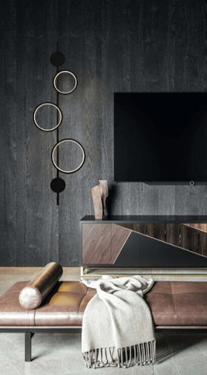Viokef Jocco Modern Lamp Wall with Integrated LED and Warm White Light Black 34x34x8.5cm