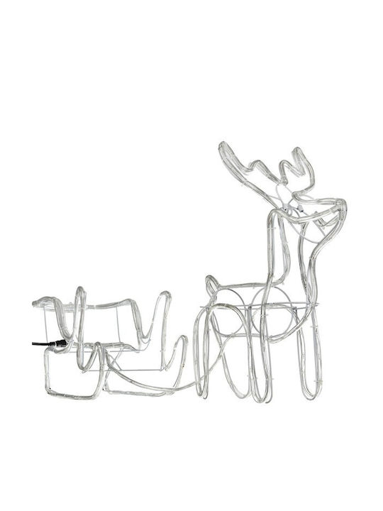 Go Clever Illuminated Christmas Metal Figure Reindeer White