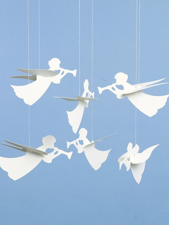 Flensted Mobiles Christmas Figure Cherub White Height 38cm