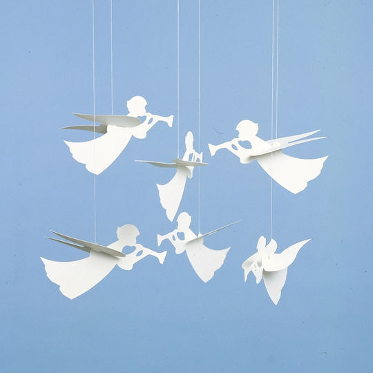 Flensted Mobiles Коледна Фигура Angel Бяло Височина 38см.