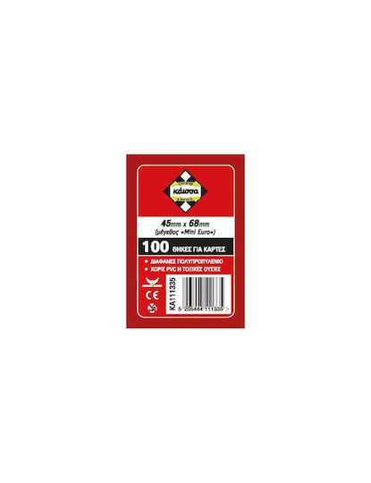 Kaissa Card Sleeves Mini European Size 100pcs 100 Sleeves For Cards Sleeves Size Mini Euro 45x68mm Clear