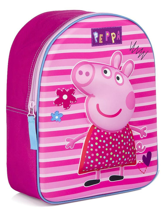 Peppa Pig Σχολική Τσάντα Πλάτης Νηπιαγωγείου Φούξια