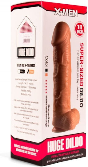 Chisa Novelties X-Men Super Sized Dildo Dildo realist cu Testicule și Ventuză Carne 28cm