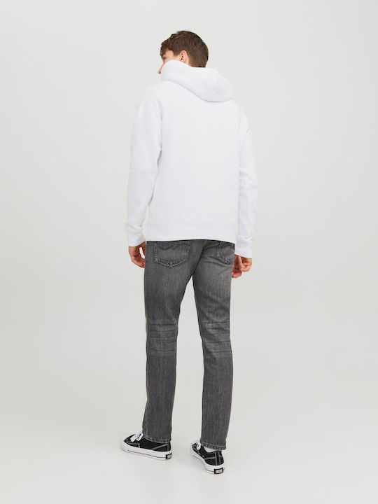 Jack & Jones Φούτερ Λευκό με Κουκούλα