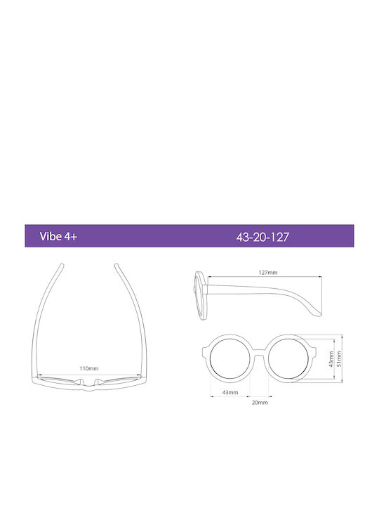 Real Shades Vibe Youth Άθραυστα Παιδικά Γυαλιά Ηλίου Mauve για 7+ Ετών