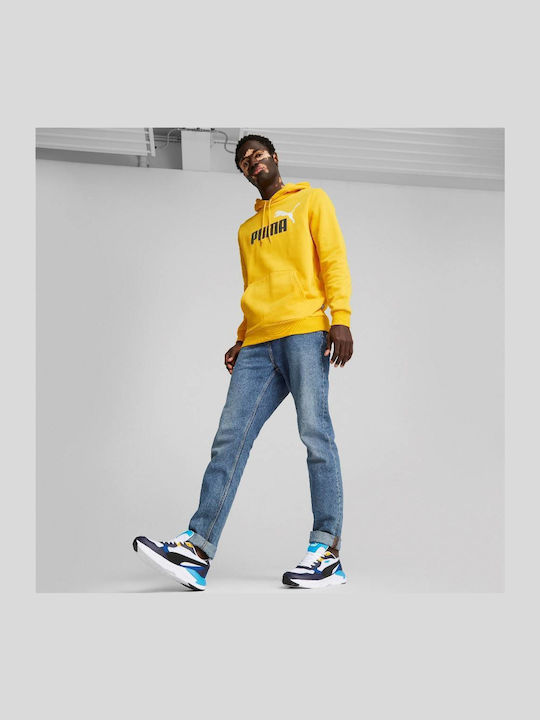 Big Logo Sweatshirt mit Kapuze Gelb