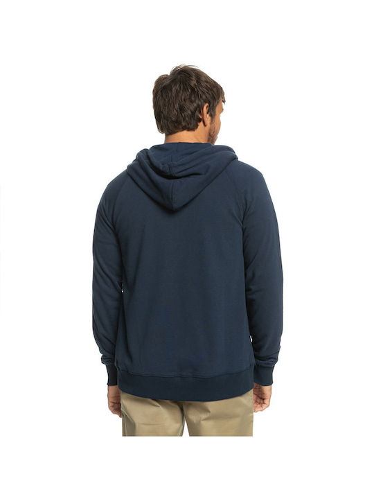 Quiksilver Essentials Men's Sweatshirt Jacket with Hood Blue