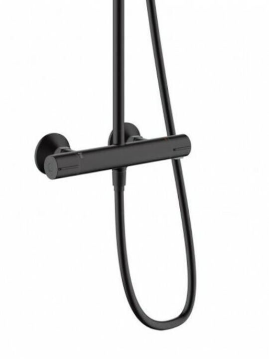 Hansgrohe Vernis Blend Duschsäule mit Wannenbatterie 112,4cm Schwarze