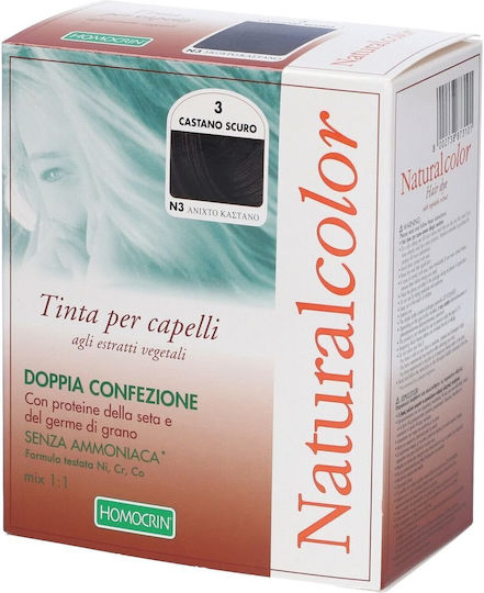 Specchiasol Homocrin Natural Color Vopsea de Păr fără amoniac 3 Castan închis 236ml