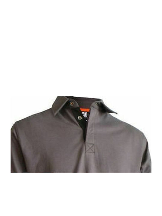 Herock Men's Long Sleeve Blouse Polo Gray