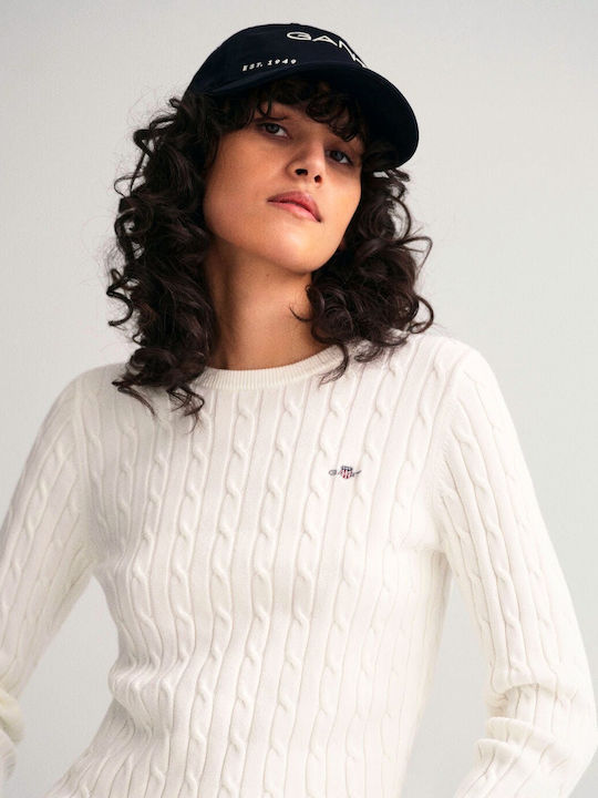 Women's Long Sleeve Sweater Cotton Beige