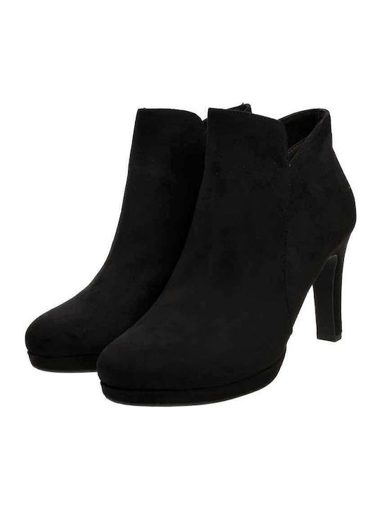 Wildleder Stiefeletten Damen Schwarz