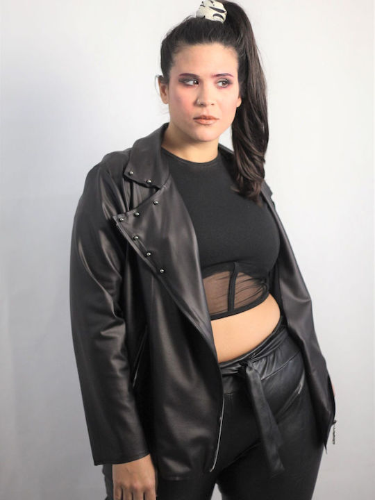 Γυναικείο Biker Jacket Μαύρο