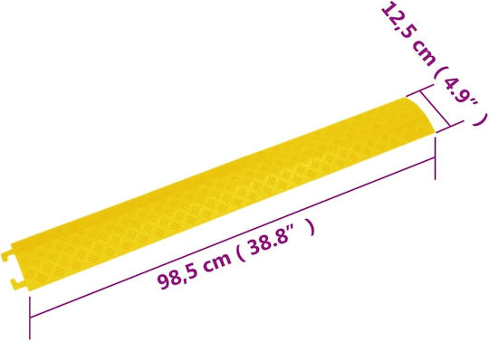vidaXL Kabelkanal aus Kunststoff Gelb Set 4Stück 0.985m