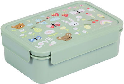 A Little Lovely Company Joy Kids Lunch Plastic Box Green