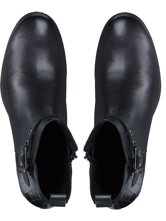 Leather Women's Ankle Boots Black