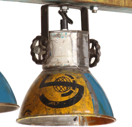 vidaXL Pendant Light Multicolour Rail with Socket E27 90x17x24cm
