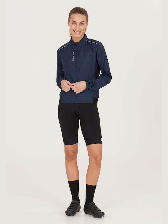 Elite Lab Women's Short Sports Jacket Windproof for Spring or Autumn Navy Blue