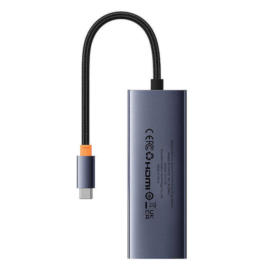 Baseus UltraJoy USB-C Docking Station με HDMI 4K PD Γκρι