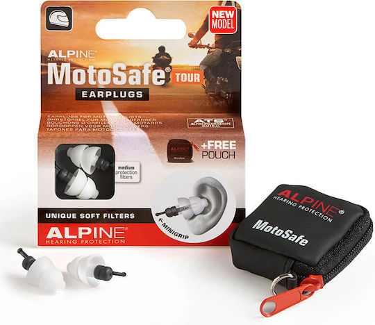 Alpine Motosafe Tour Earplugs Black 2pcs