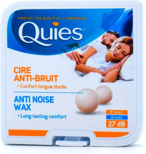 Quies Pure Wax Wax Earplugs White 2pcs