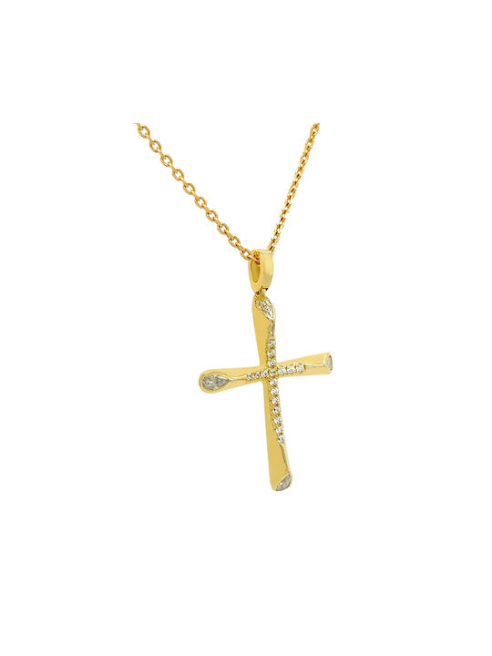 Xryseio Women's Gold Cross 14K