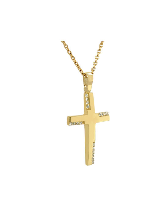 Xryseio Women's Gold Cross 14K