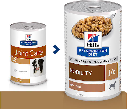 Hill's Prescription Diet Mobility j/d Υγρή Τροφή Σκύλων σε Κονσέρβα Διαίτης με Αρνί 370gr