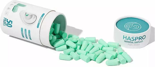 Haspro Multipack Universal Earplugs In Green Colour EPUF5051 100 Pieces
