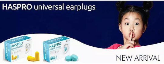 Haspro Multipack Universal Earplugs In Green Colour EPUF5051 100 Pieces