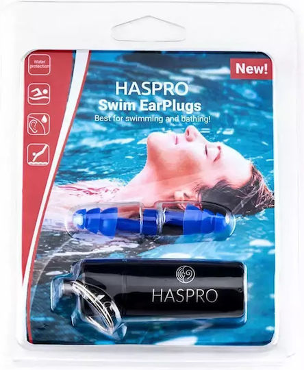 Haspro Swim Ωτοασπίδες Σιλικόνης για Κολύμβηση σε Μπλε Χρώμα EPUH1908 2τμχ