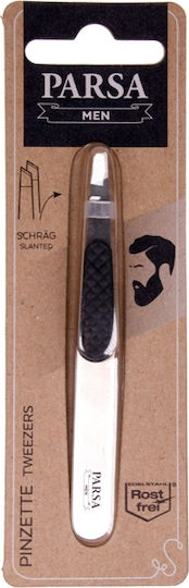 Parsa Eyebrow Tweezer with Slanted Nose Silver