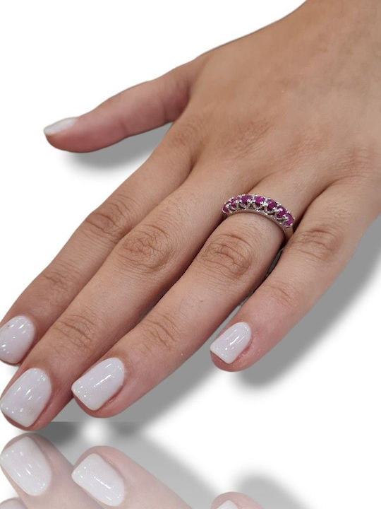 Mentzos Damen Ring Vollring aus Weißgold 18K