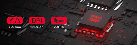 Redragon Aatrox M811 RGB Gaming Ποντίκι 12400 DPI Μαύρο