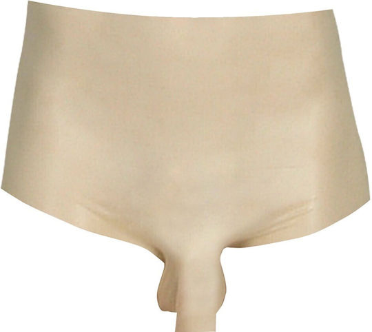 LateX Latex Boxer Shorts with Penis Sleeve Transparent