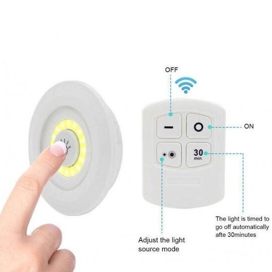 LED Light Spot for Cabinets with Battery Powered and Remote Control 1pcs