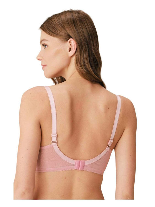 WOMEN'S BRA WITH LACE AND UNDERWIRE ANIL 3634 - DRIED ROSE