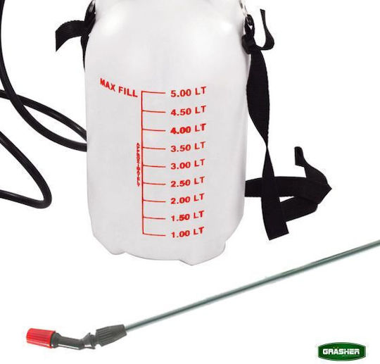 Grasher Ψεκαστήρας Προπιέσεως με Χωρητικότητα 5lt 2.5bar σε Λευκό χρώμα